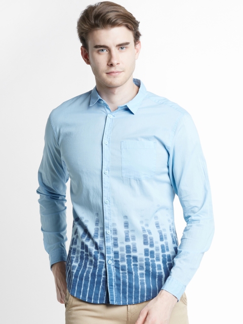 

Urban Ranger by pantaloons Men Blue Slim Fit Printed Casual Shirt