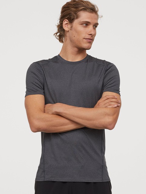 

H&M Men 2-Pack Sports Tops, Grey