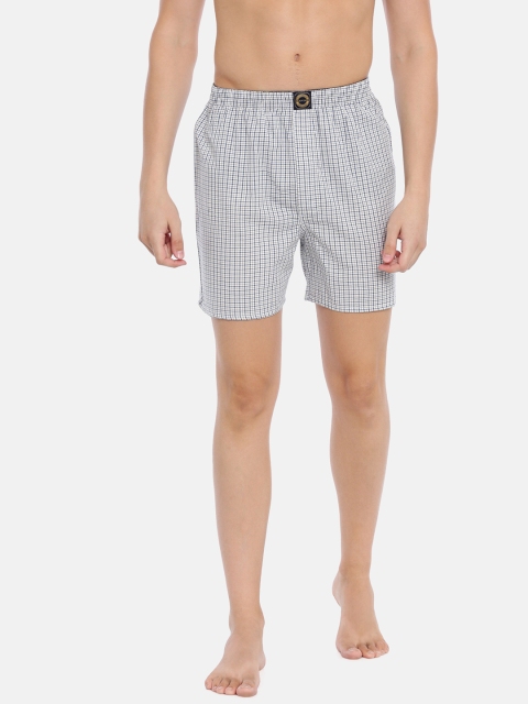 

Joven White & Blue Checked Boxers JBC-JB51