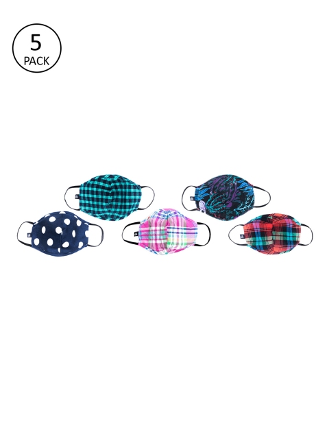 

UNDER FOURTEEN ONLY Kids 5 Pcs 2 Ply Cloth Masks, Multi