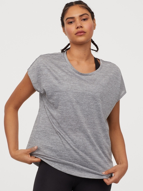 

H&M Woman Grey Solid Sports top