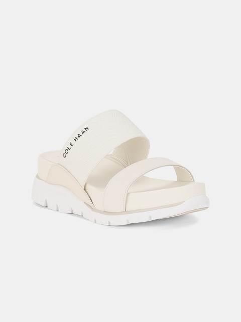 

Cole Haan Women Beige & White Leather Solid Sandals
