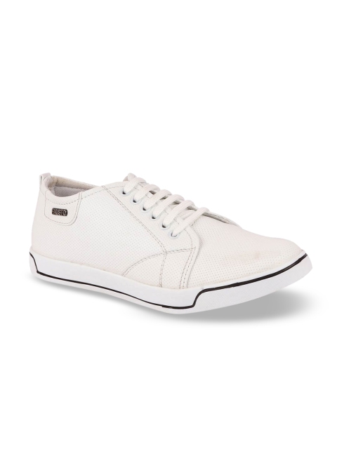

FAUSTO Men White Perforated Sneakers