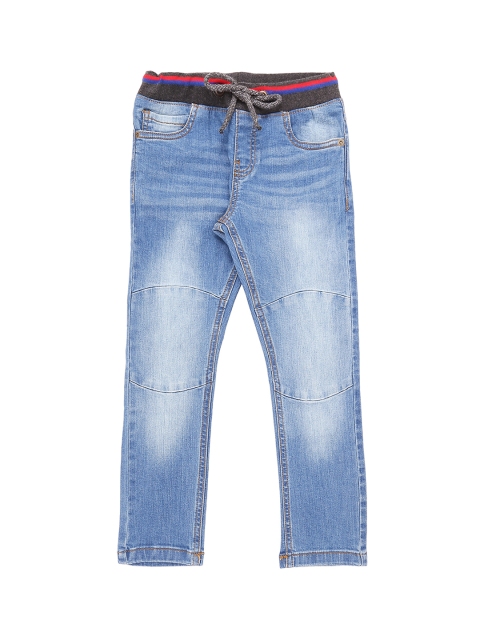 

Pantaloons Junior Boys Blue Tapered Fit Mid-Rise Clean Look Stretchable Jeans