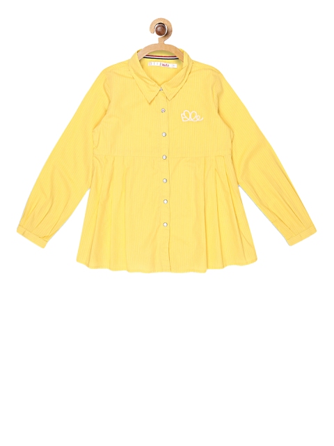 

ELLE Girls Yellow Solid Shirt Style Top