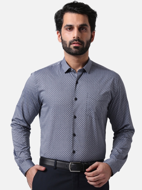 

True Blue Men Blue Slim Fit Printed Casual Shirt