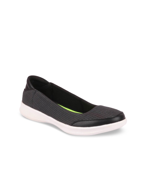 

FAUSTO Women Black Woven Design Ballerinas
