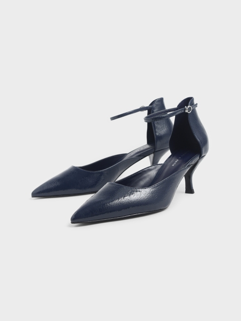 

CHARLES & KEITH Women Navy Blue Solid Pumps