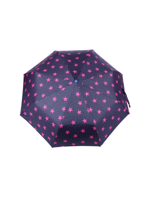 

FabSeasons Unisex Blue & Pink Star Digital Printed 3 Fold Semi-Automatic Umbrella