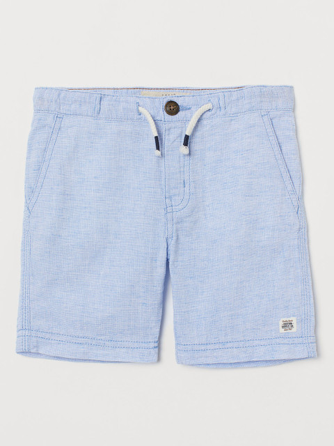 

H&M Boys Blue Linen-Blend Shorts