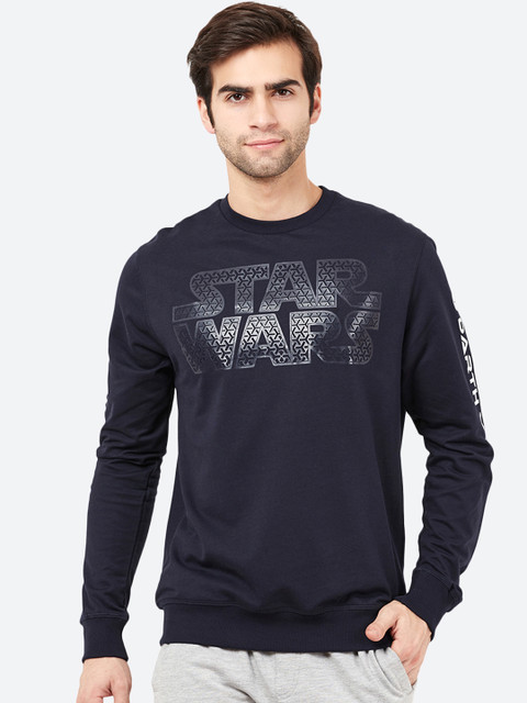 

Free Authority Men Navy Blue & Grey Star Wars Printed Pullover Sweatshirt