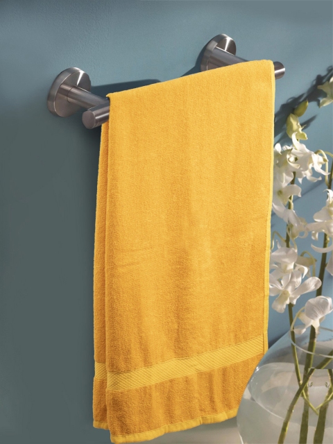 

Turkish Bath Unisex Mustard Yellow Solid Premium 550 GSM Bath Towel