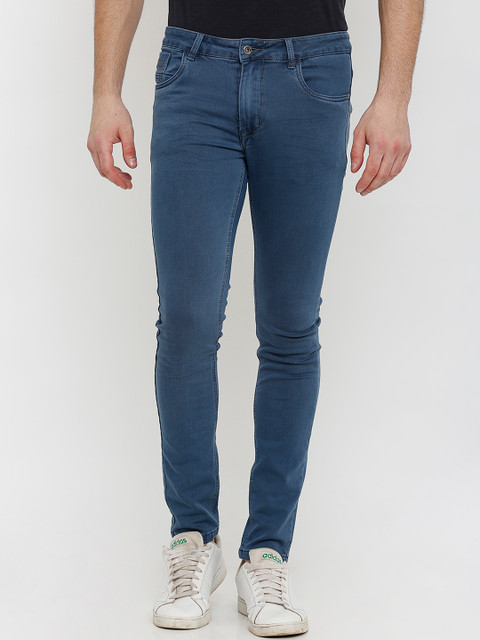 

Rex Straut Jeans Men Blue Slim Fit Mid-Rise Clean Look Stretchable Jeans