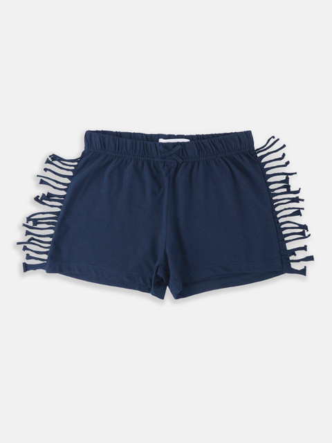 

POPPERS by Pantaloons Girls Navy Blue Solid Regular Fit Regular Shorts
