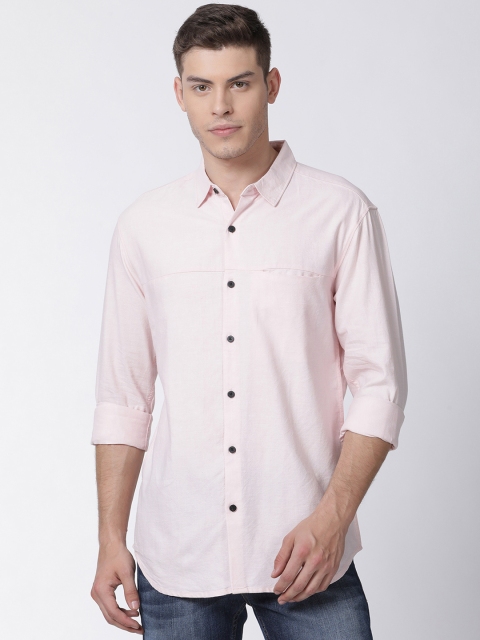 

Mucho Solo Men Pink Slim Fit Solid Casual Shirt
