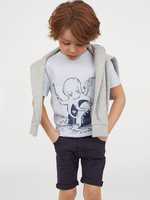 

H&M Boys Blue Cotton T-shirt