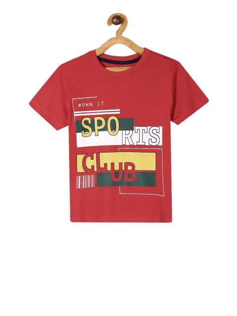 

Cherokee Girls Red Printed Round Neck T-shirt