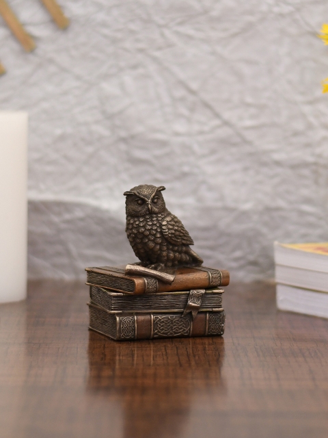 

CraftVatika Bronze-Toned Mythical Owl Vastu Decorative Jewellery Box