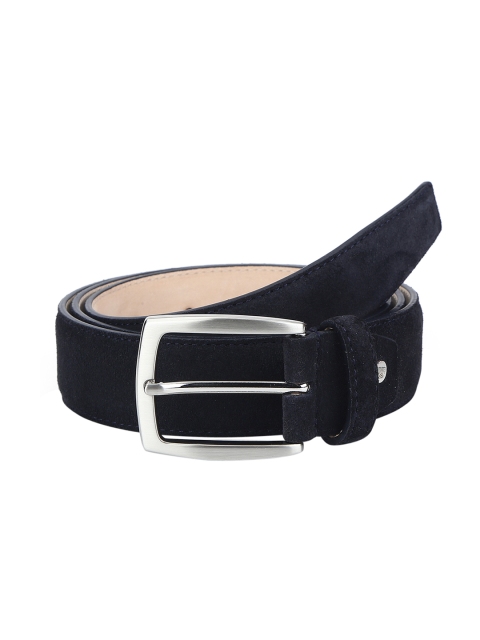 

CRUST Men Navy Blue Suede Solid Belt