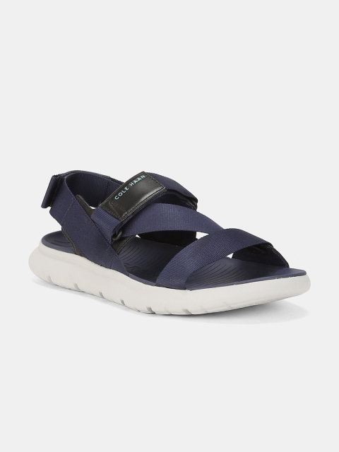 

Cole Haan Men Navy Blue & Black Sports Sandals