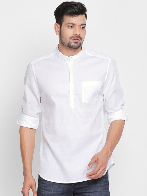 

Urban Ranger by pantaloons Men White Regular Fit Solid Casual Shirt