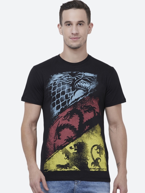 

Free Authority Men Black Game Of Thrones Printed Round Neck T-shirt