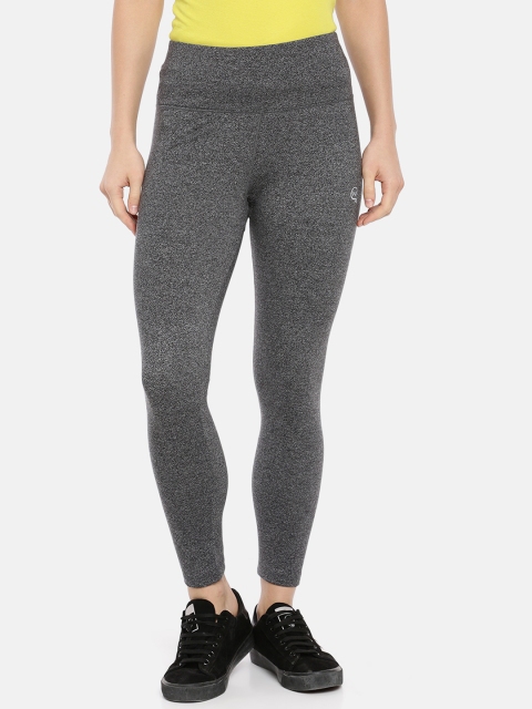 

Macrowoman W-Series Women Charcoal Grey Solid Active Yoga Tights