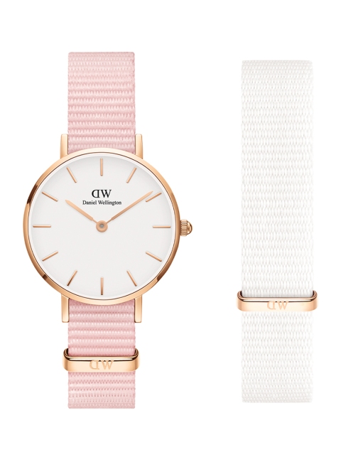 

Daniel Wellington Petite Rosewater 28mm & Petite Dover Strap Watch Gift Set, White