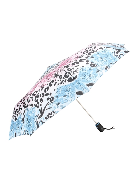 

FabSeasons Unisex Pink & Black Leopard Digital Printed 3 Fold Fancy Semi-Automatic Umbrella