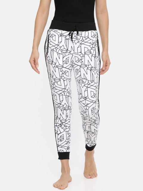 

Red Rose Women White & Black Printed Lounge Pants