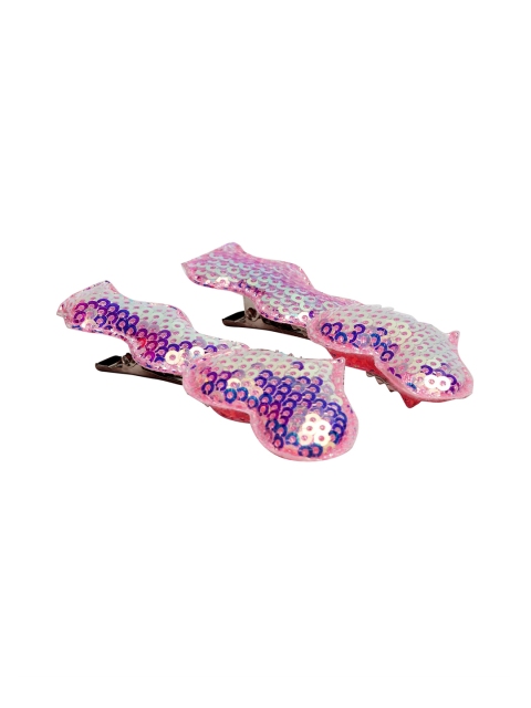 

Stoln Girls Purple & Pink Set of 2 Embellished Alligator Hair Clip