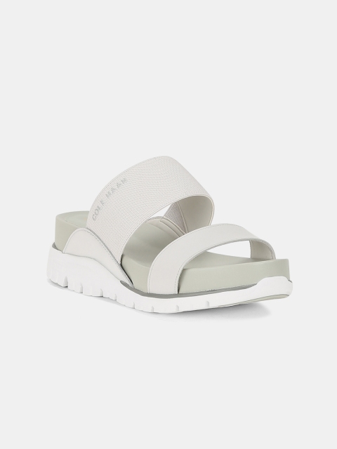 

Cole Haan Women Grey Solid PU Open Toe Flats