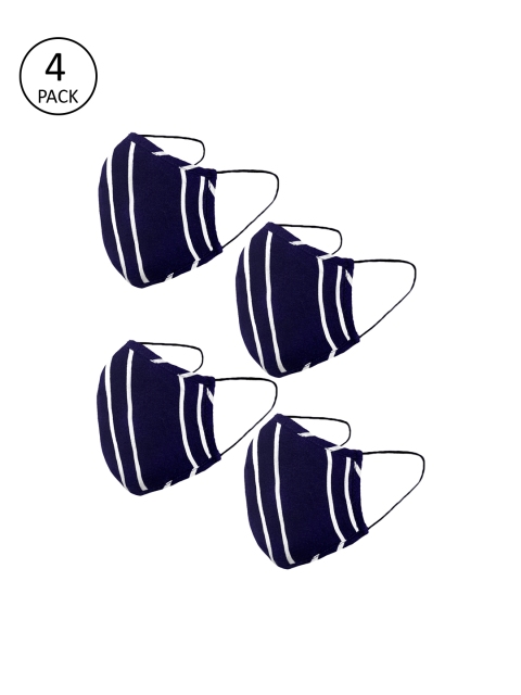 

naughty ninos Kids 4 Pcs 3 Ply Outdoor Face Masks, Navy blue
