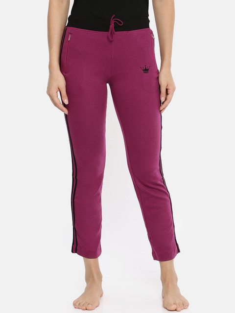 

Red Rose Women Purple Solid Lounge Pants