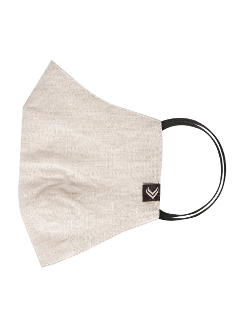 

Linen Club Men Brown 3 Ply Reusable Protective Outdoor Mask, Beige