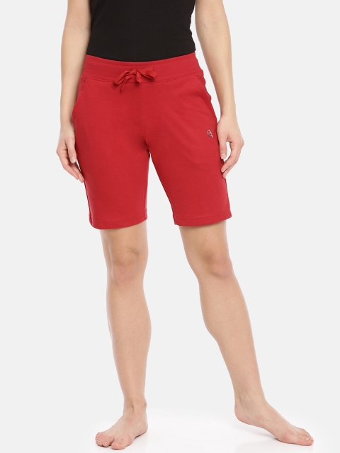 

Macrowoman W-Series Women Red Solid Lounge Shorts