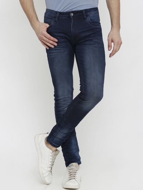

Rex Straut Jeans Men Blue Slim Fit Mid-Rise Clean Look Jeans