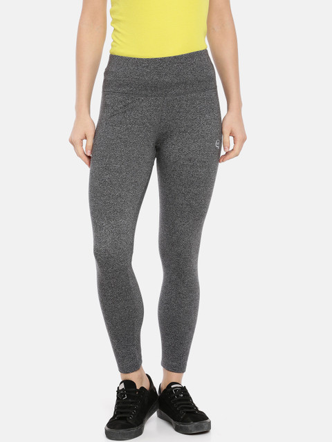 

Macrowoman W-Series Women Charcoal Grey Solid Active Yoga Tights