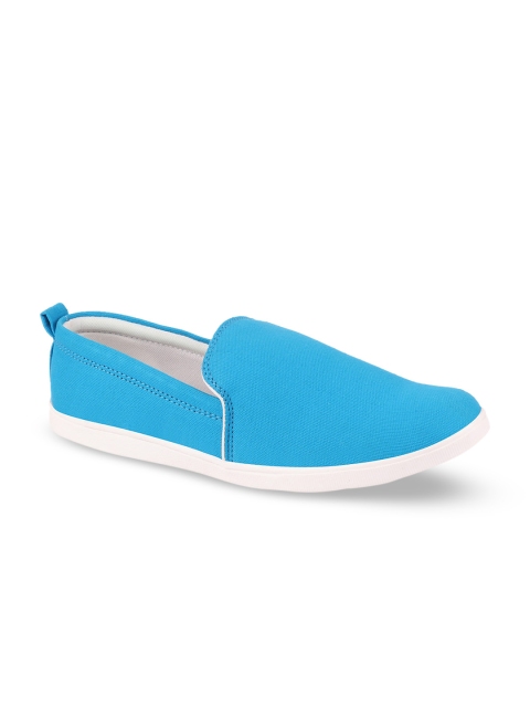 

FAUSTO Men Blue Solid Slip-On Sneakers