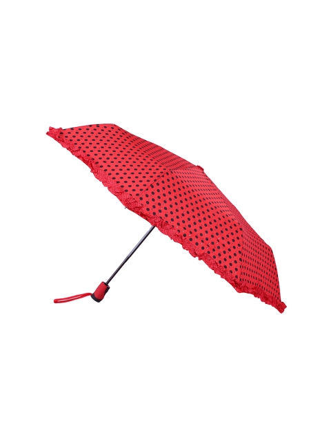 

FabSeasons Unisex Red & Black Polka Dots Digital Printed 3 Fold Automatic Umbrella