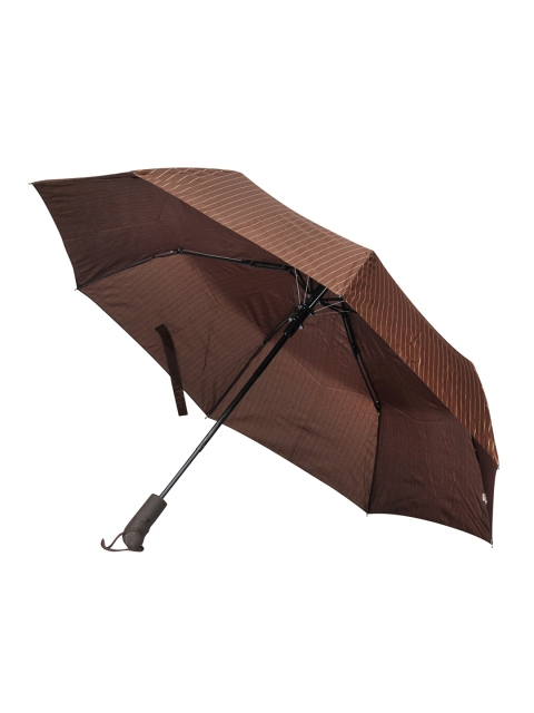 FabSeasons Brown Stripes 3-Fold Fancy Automatic Umbrella