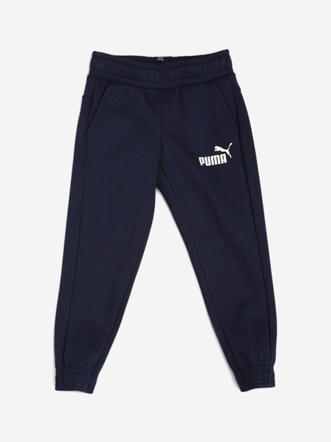 

Puma Boys Navy Blue Solid Straight-Fit ESS Logo Joggers
