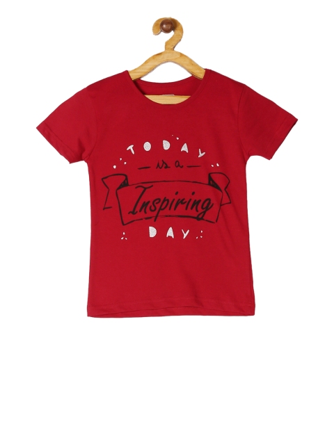 

Cherokee Girls Red Printed Round Neck T-shirt