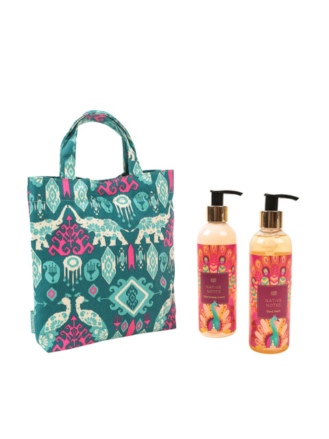 

Chumbak Native Notes Hand Wash and Body Lotion Kit (250 ml) with Pouch, Multi