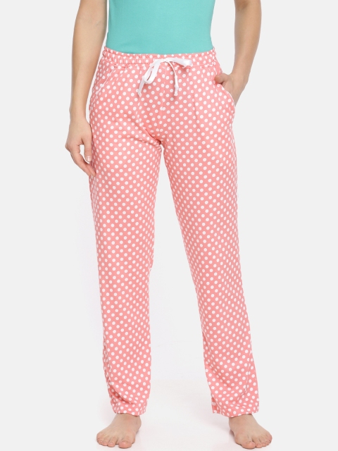 

Macrowoman W-Series Women Pink & White Printed Lounge Pants