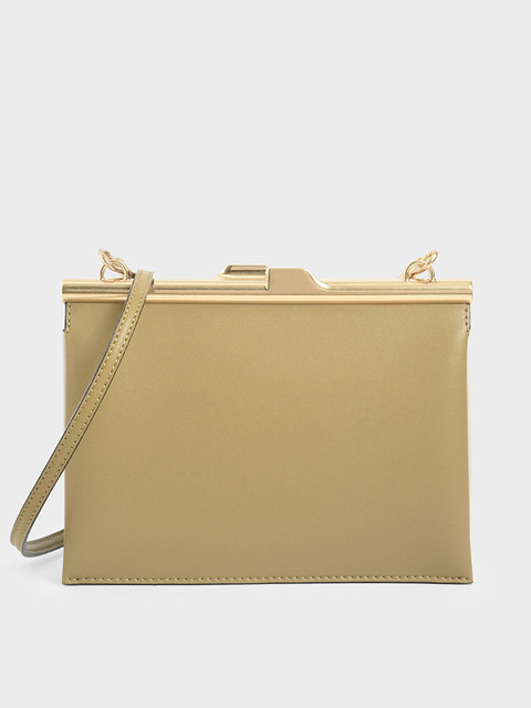 

CHARLES & KEITH Green Solid Sling Bag