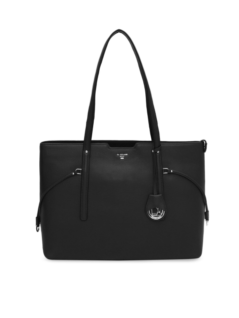 

Da Milano Women Black Solid Leather Shoulder Bag