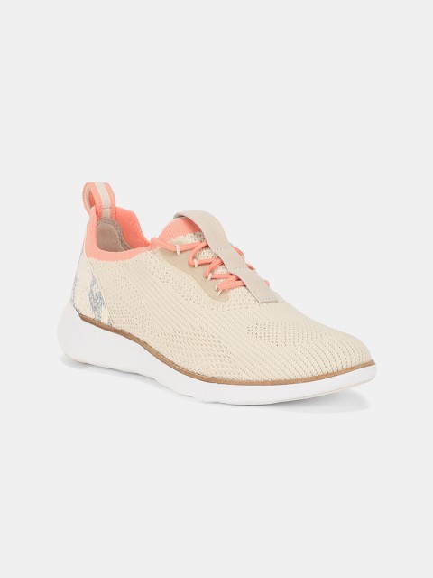 

Cole Haan Women Cream-Coloured Woven DesignSneakers
