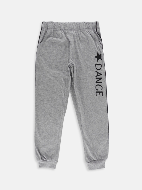 

CHALK by Pantaloons Girls Grey Solid Slim-Fit Joggers