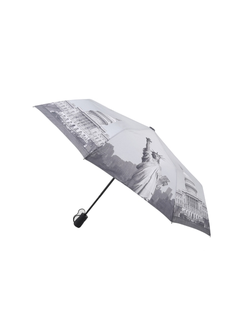 

FabSeasons Grey Digital Statue Of Liberty Printed Semi-Automatic 3-Fold Umbrella